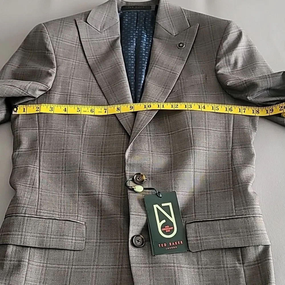 Ted Baker No Ordinary Joe Jason CT  Modern Fit Flat Front 2 Piece Suit 36R 30R